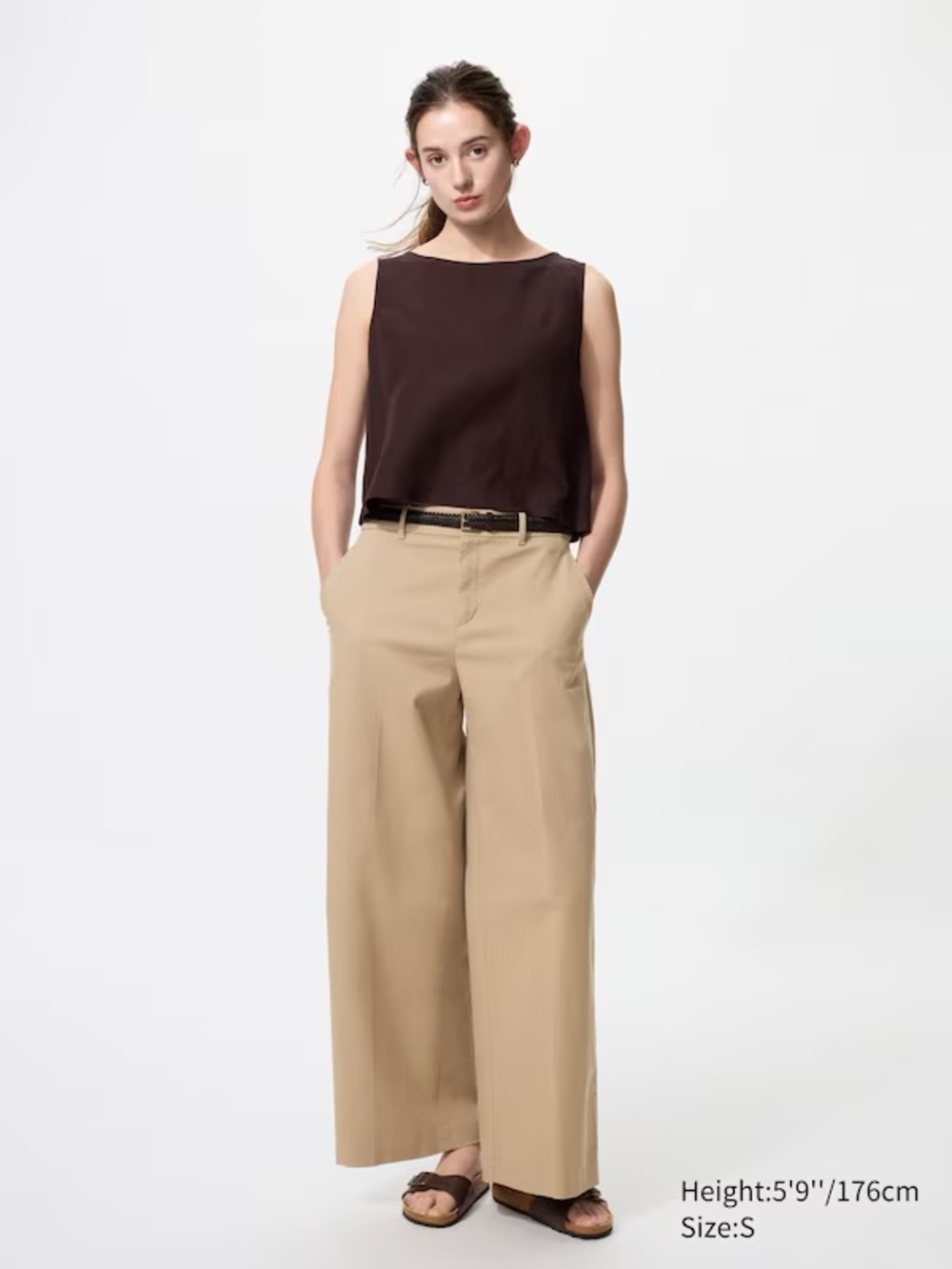 Uniqlo Wide Chino Pants Beige